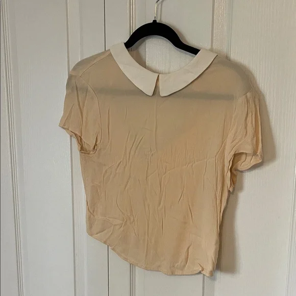 Women's Cream Collared Top - Picture 4 of 4